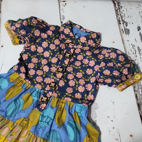 Matilda Jane Bayberry dress size 4 paint by numbers horse hot air balloon dress - Picture 2 of 8